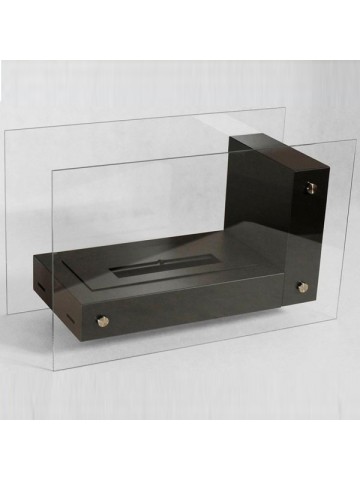 APO L GLASS - Freestanding floor bio-fireplace in various colours