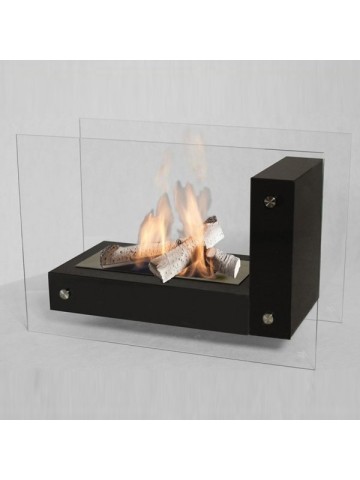 APO L GLASS - Freestanding floor bio-fireplace in various colours