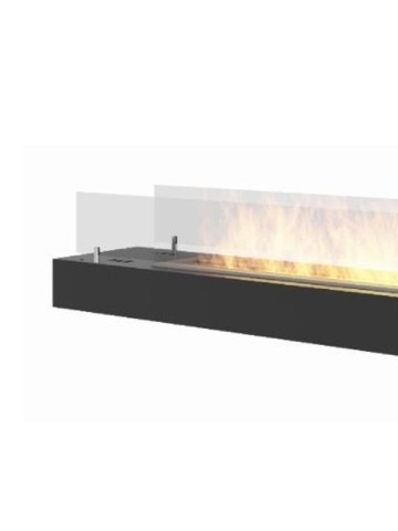 Biocamino freestanding Firebox120. Inserto a bioetanolo da appoggio, nero con vetro protettivo