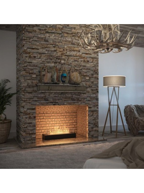 FIREBOX 600 Matt black countertop biofireplace, freestanding