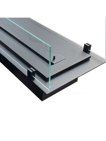 FALA 900/160 - Inserto A Bioetanolo con vetri protettivi Bruciatore da Incasso Con Contenitore Di Sicurezza.