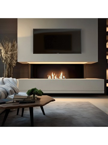 BLACK BURNER - Biocamino a bioetanolo da incasso 800