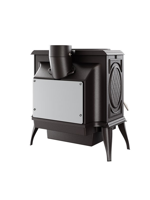 Chinon Holzofen Aus Gusseisen – 8,5 KW, Emailliert In Silbergrau, Effizienter Wohnofen