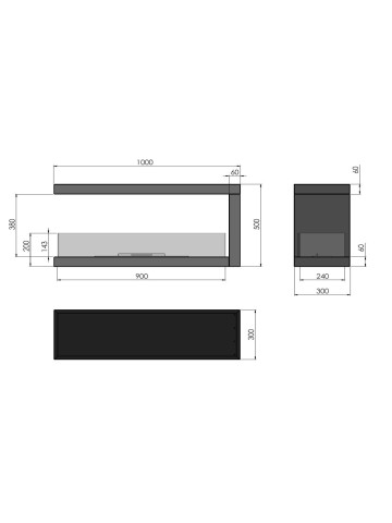 misure Biocamino Trifacciale coibentato INSIDE U1000.1 Da Incasso